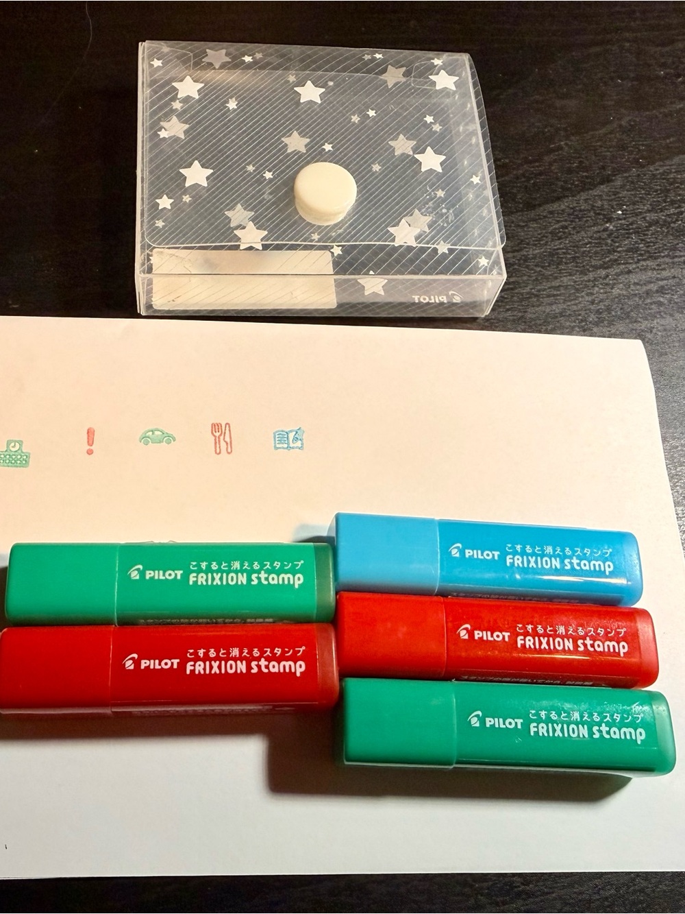 PILOT Frixion Erasable Stamp Set – RARE FIND!